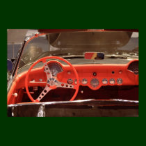 1956 Chevrolet Corvette Steering Wheel and Dash posters