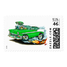 1956 Chevy 150-210 Green Car Stamp
