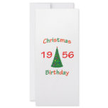 1956 Christmas Birthday Customized Rack Card