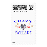1956 Crazy Cat Lady Postage