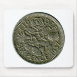1957 British sixpence mousepad