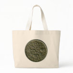 1957 British sixpence tote bag