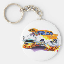 1957 Chevy 150-210 Flames Car Keychain