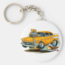 1957 Chevy 150-210 Orange Car Key Chain