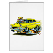 1957 Chevy 150-210 Yellow Car Cards