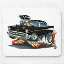 1957 Chevy Belair Black Car Mousepad