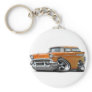 1957 Chevy Nomad Orange Hot Rod Key Chain