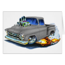 1957 Chevy Pickup Grey Greeting Cards