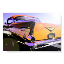 1957 Chevy "Sunny Days"Orange posters
