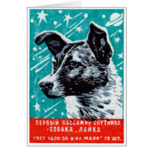 1957 Laika the Space Dog Card