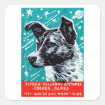 1957 Laika the Space Dog Square Sticker