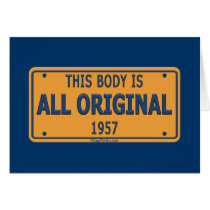 1957 Original Car Body Cards