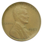 1957 penny picture plate