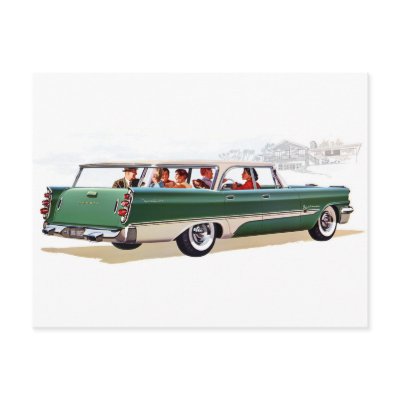 1957 Stationwagon Post Cards by tnmpastperfect
