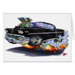 1958 Impala Black Car Greeting Card