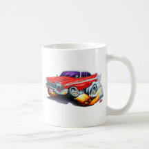 1958 Plymouth Fury Red Car Coffee Mug