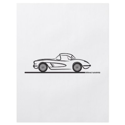 1959 1960 Chevrolet Corvette Hardtop Flyer Design by frengi