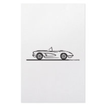 1959 1960 Chevrolet Corvette Customized Stationery