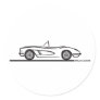 1959 1960 Chevrolet Corvette Round Stickers