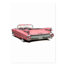 1959 Cadillac Pink Car Post Cards