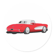 1959 Corvette Round Stickers