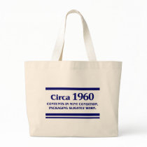 1960, 50th Birthday Canvas Bag