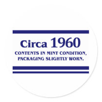 1960, 50th Birthday Stickers