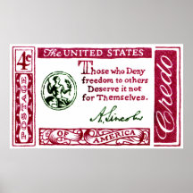 1960 Abraham Lincoln American Credo Print