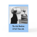 1960 Beauty Shop Greeting Card (Blue)
