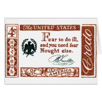 1960 Benjamin Franklin American Credo Card
