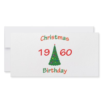 1960 Christmas Birthday Photo Greeting Card by christmasbirthday911