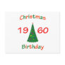 1960 Christmas Birthday Postcard