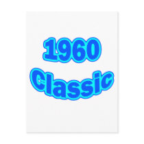 1960 Classic Blue Postcard