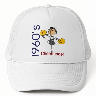 1960’s Cheerleader Stick Figure Hat by stickfiguretown