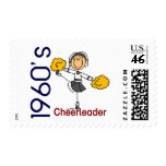 1960’s Cheerleader Stick Figure Postage Stamps