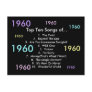 1960 Songs Post Card