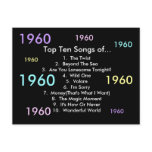 1960 Songs postcards
