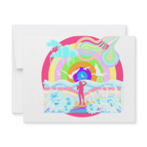 1960's Hippy Style Art Custom Invitations