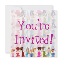 1960's Kids! invitations by Retrofort 1960's Kids! invitations