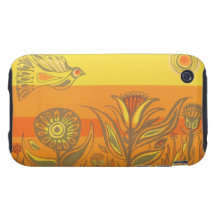 1960's Mid-century Textile Tough iPhone 3 Cover