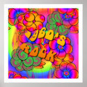 1960's Rock Psychedelic Flower Power Poster posters