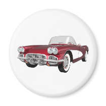 1961 Corvette C1: Candy Apple Finish: Magnets