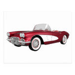 1961 Corvette C1: Candy Apple Finish: Postcards