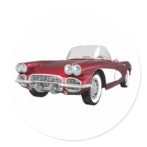 1961 Corvette C1: Candy Apple Finish: Sticker