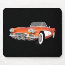 1961 Corvette C1: Orange Finish: Mousepad