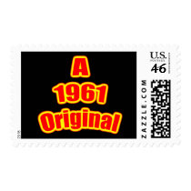 1961 Original Red Blk Postage Stamps