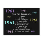 1961 Songs postcards