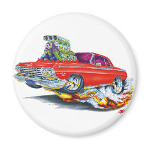 1962-63 Impala Red Car Magnet