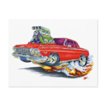 1962-63 Impala Red Car Postcards