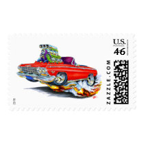 1962-63 Impala Red Convertible Postage Stamps